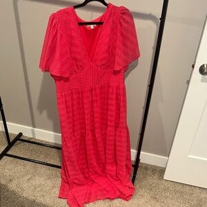 Elegant Pink Maxi Dress